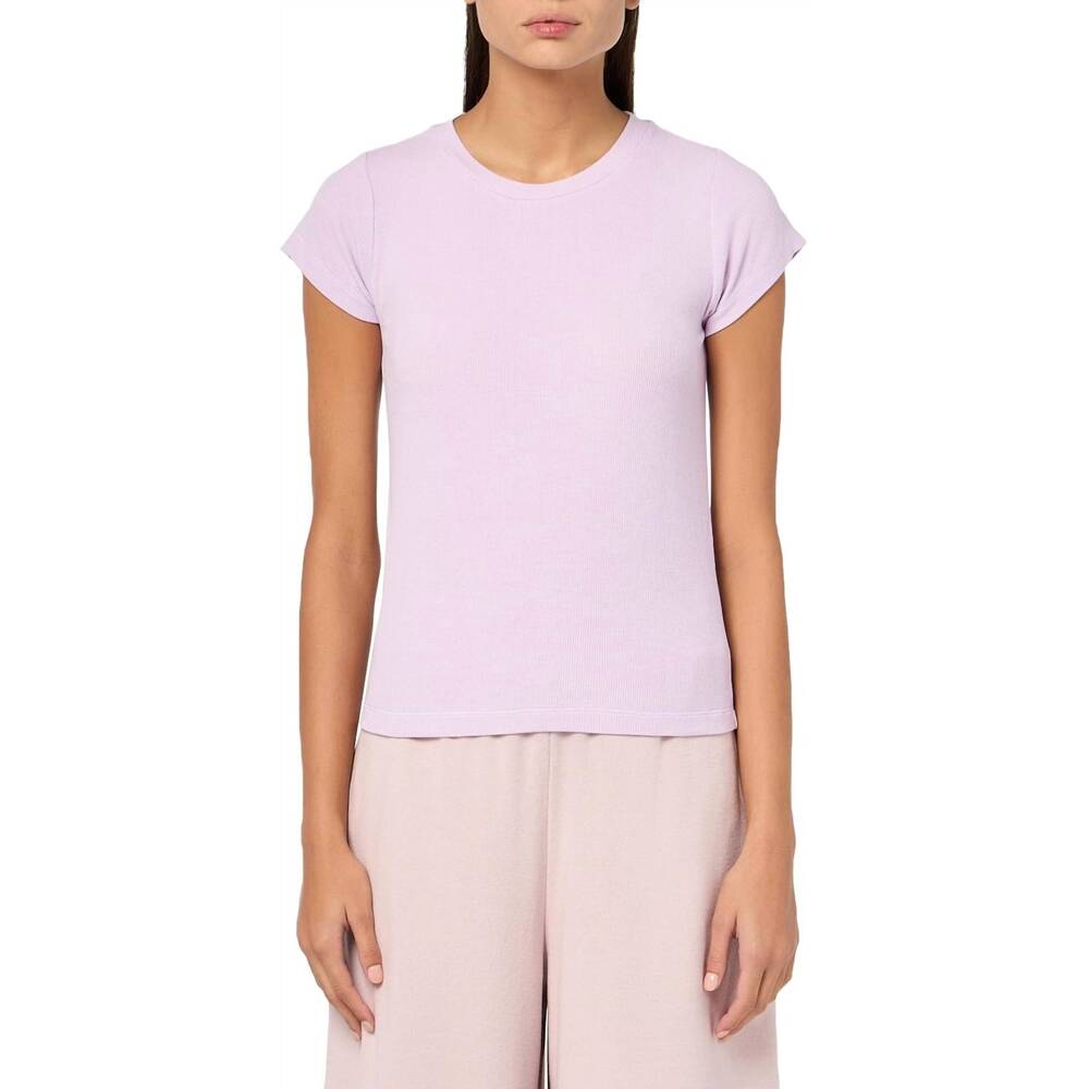 NEW PJ SALVAGE lacey basics short sleeve tee in lavender glow
